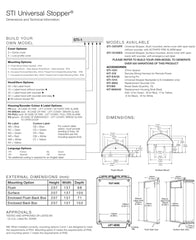 STI Universal Stopper Dome Cover Surface Mount c/w Sounder & Relay Green Emergency Exit Label