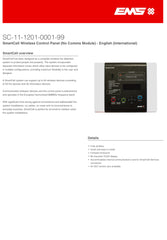 SmartCell Wireless Control Panel 230VAC (No Comms Module)