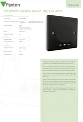Paxton Proximity Back Box Reader Black, 370-225BL