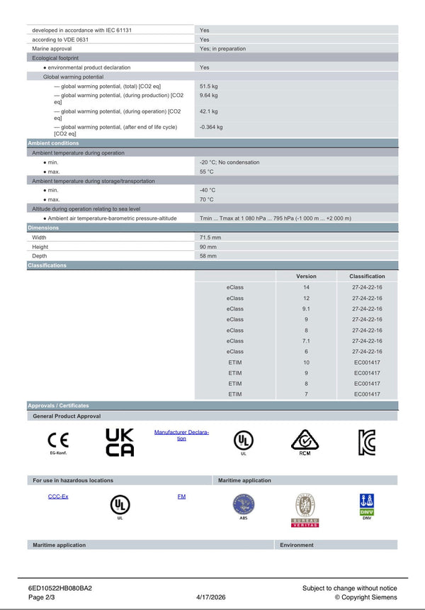 6ED1052-2HB08-0BA2 SIEMENS