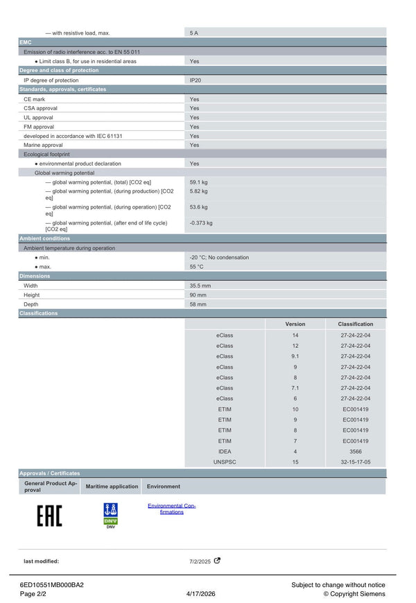 6ED1055-1MB00-0BA2 SIEMENS