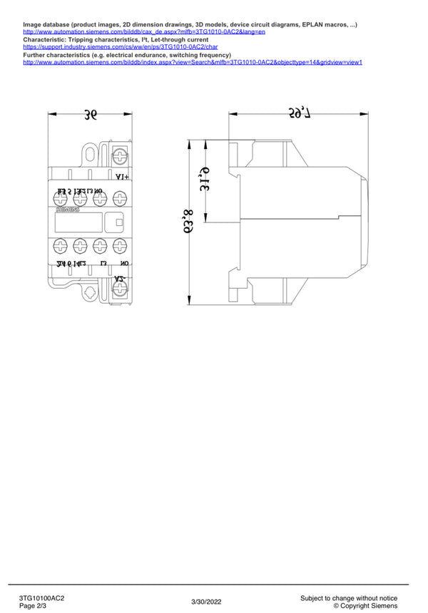 3TG1010-0AC2 SIEMENS