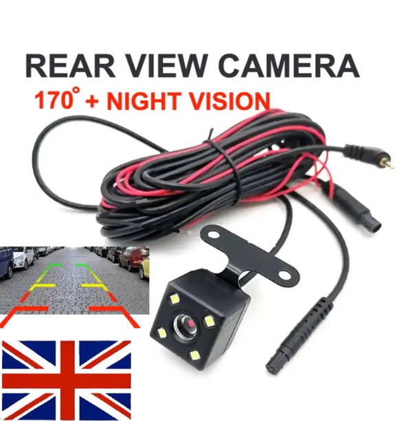 4 LED 170° Rear View Camera Reversing Parking Cam Car Night Vision Waterproof FIXES-HUB