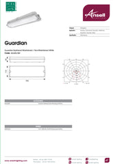 Guardian Bulkhead Maintained / Non-Maintained White, AGLED/3M
