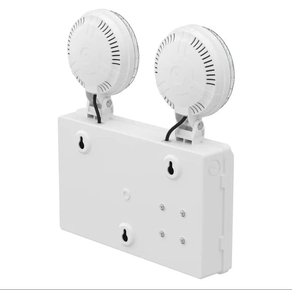 TWIN SPOT Self-Test Wall Light | LED 4W 405LM | 6500K Daylight | IP20 | Non-Maintained | 3hr Emergency Function FIXES-HUB