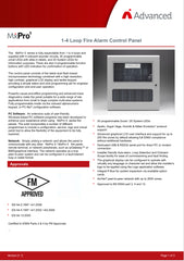Advanced MxPro5 1-4 Loop Fire Panel c/w 1 Loop Card Large Enclosure - Advanced Electronics
MX-5401