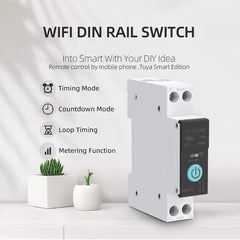 Smart WiFi Switch Home Circuit Breakers Mobile Phone Remote Control 3 Timing Modes for Household Appliances(10A, 16A..63A) FIXES-HUB