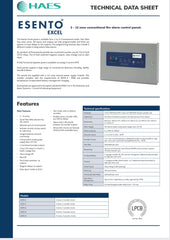 Haes Esento Excel 4 Zone Conventional or Twin Wire Fire Alarm Control Panel FIXES-HUB