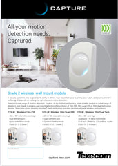 Texecom Capture D20-W 20m Dual Tech Wireless White G2 - GDC-0001 FIXES-HUB