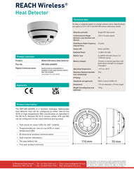Apollo REACH Wireless Heat Detector White