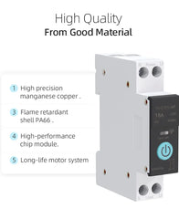 Smart WiFi Switch Home Circuit Breakers Mobile Phone Remote Control 3 Timing Modes for Household Appliances(10A, 16A..63A) FIXES-HUB