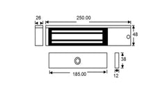 SSP Slim Fire Rated Monitored Maglock 12/24VDC, Access Control FIXES-HUB