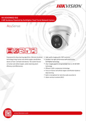 Hikvision 4MP AcuSense Fixed Turret Network Camera - DS-2CD2346G2-IU(2.8MM)(C)