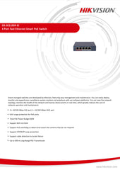 Hikvision 4 Port Fast Ethernet Smart POE Switch