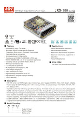 MEAN WELL LRS-100-24
24V, 4.5A, 108W, Enclosed Power Supply FIXES-HUB