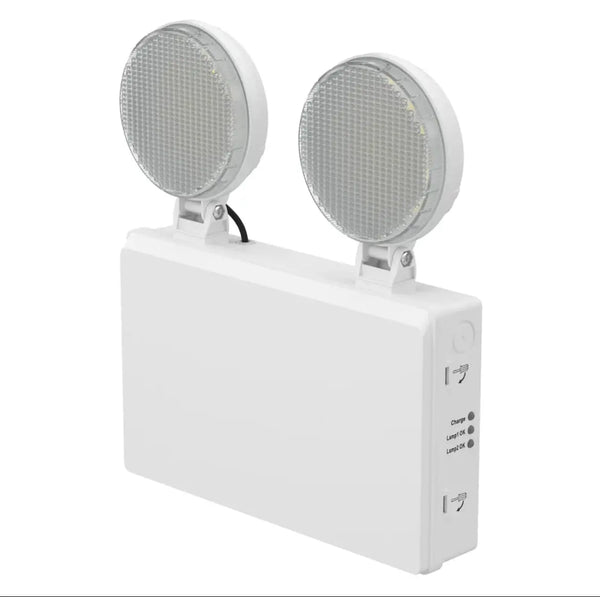 TWIN SPOT Self-Test Wall Light | LED 4W 405LM | 6500K Daylight | IP20 | Non-Maintained | 3hr Emergency Function FIXES-HUB