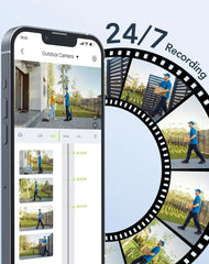 Security Camera Outdoor, 2K CCTV Camera, Cameras House Security, 2-Way Audio, Audio & Motion Detection, Night Vision, App Notification, APP Control, Waterproof, 2.4G WiFi, Wired 9.8 FT, T1Pro FIXES-HUB