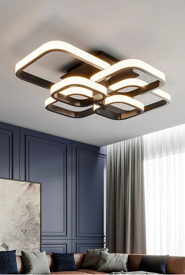 Contemporary LED Energy-efficient Light-adjusted Semi Flush Ceiling Light