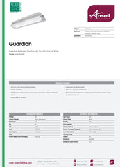 Guardian Bulkhead Maintained / Non-Maintained White, AGLED/3M