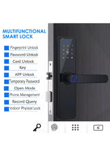 Automatic Door Smart Lock Digital Biometric Fingerprint Door Lock with 2 Key. FIXES-HUB