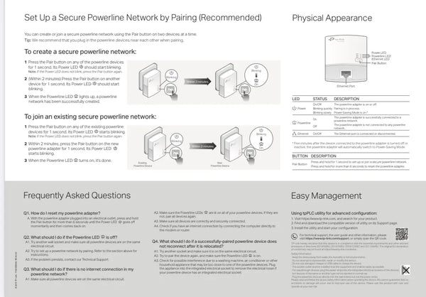 TP-LINK AV1000 POWERLINE STARTER KIT FIXES-HUB