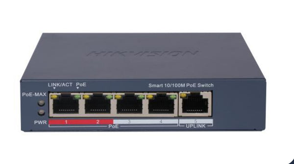 Hikvision 4 Port Fast Ethernet Smart POE Switch