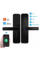 Automatic Door Smart Lock Digital Biometric Fingerprint Door Lock with 2 Key. FIXES-HUB
