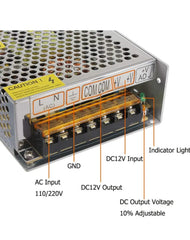 Power Supply 24V 5A 120W, 110V/220V AC to DC 24 Volt Universal Regulated Switching Transformer for 24V LED Strip, 3D Printer FIXES-HUB