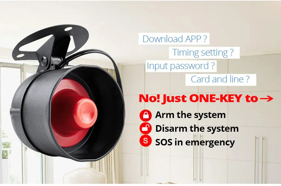 KERUI Security Alarm System Indoor Outdoor Weather-Proof Siren Window Door Sensors Motion Sensor Alarm With Remote