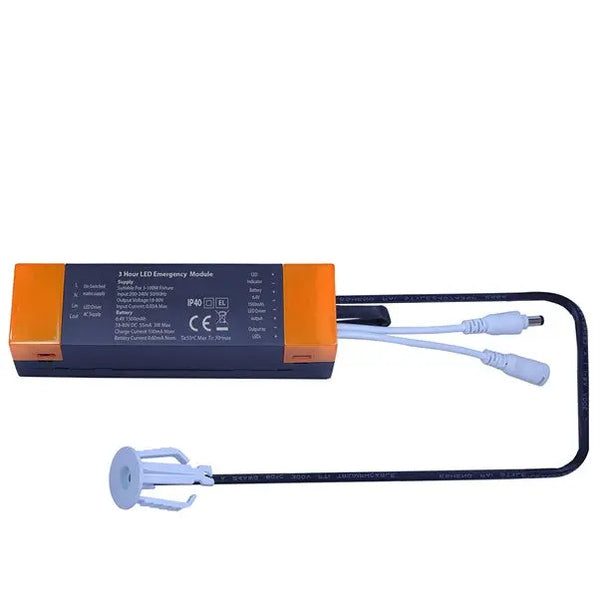 Slim Flat Recessed Round Downlight Fitting | LED 6W 550lm | CCT Tri-Colour | IP44 | 3hr Emergency FIXES-HUB