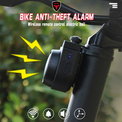 ANTUSI Wireless Theft Bike Motorcycle Alarm Security System Bicycle Motion Sensor Rechargeable Multipurpose Alert Device