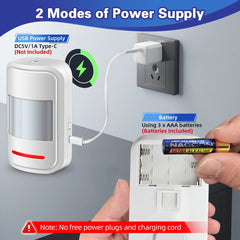 Remote Control PIR Motion Sensors Arm/Disarm SOS for Elder, Kids