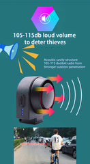 ANTUSI Wireless Theft Bike Motorcycle Alarm Security System Bicycle Motion Sensor Rechargeable Multipurpose Alert Device