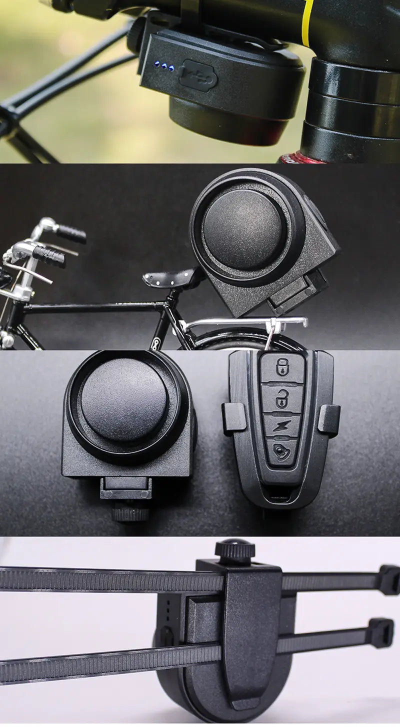 ANTUSI Wireless Theft Bike Motorcycle Alarm Security System Bicycle Motion Sensor Rechargeable Multipurpose Alert Device