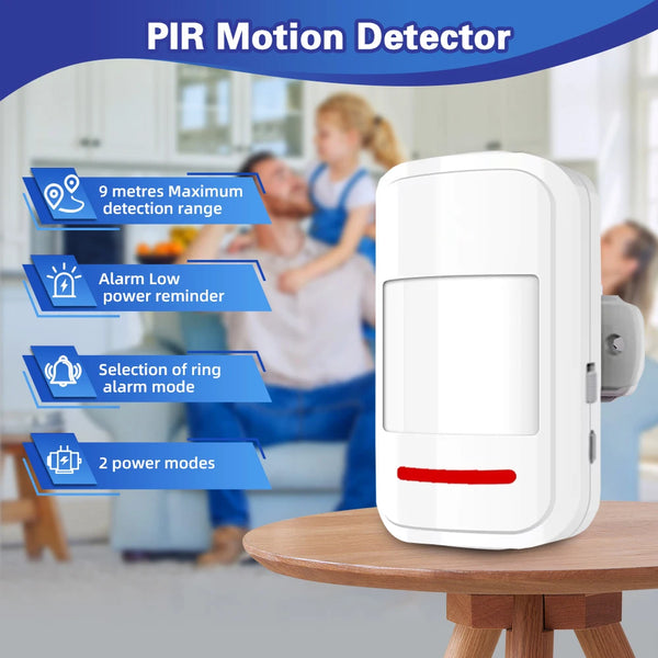 Remote Control PIR Motion Sensors Arm/Disarm SOS for Elder, Kids
