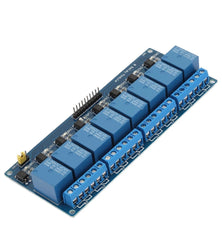 A8 Channel Relay Module With Optocoupler Isolation Blue Board PLC Relay Module