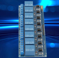 A8 Channel Relay Module With Optocoupler Isolation Blue Board PLC Relay Module