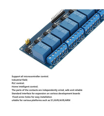 A8 Channel Relay Module With Optocoupler Isolation Blue Board PLC Relay Module