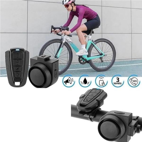 Anti Theft Bike Motorcycle Alarm Security System - Black