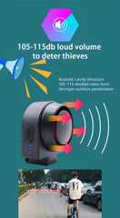 ANTUSI Wireless Theft Bike Motorcycle Alarm Security System Bicycle Motion Sensor Rechargeable Multipurpose Alert