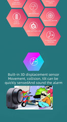ANTUSI Wireless Theft Bike Motorcycle Alarm Security System Bicycle Motion Sensor Rechargeable Multipurpose Alert
