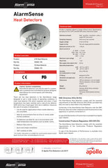 Apollo AlarmSense Heat Detector A1R