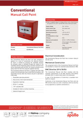 Apollo Conventional Manual Call Point Red