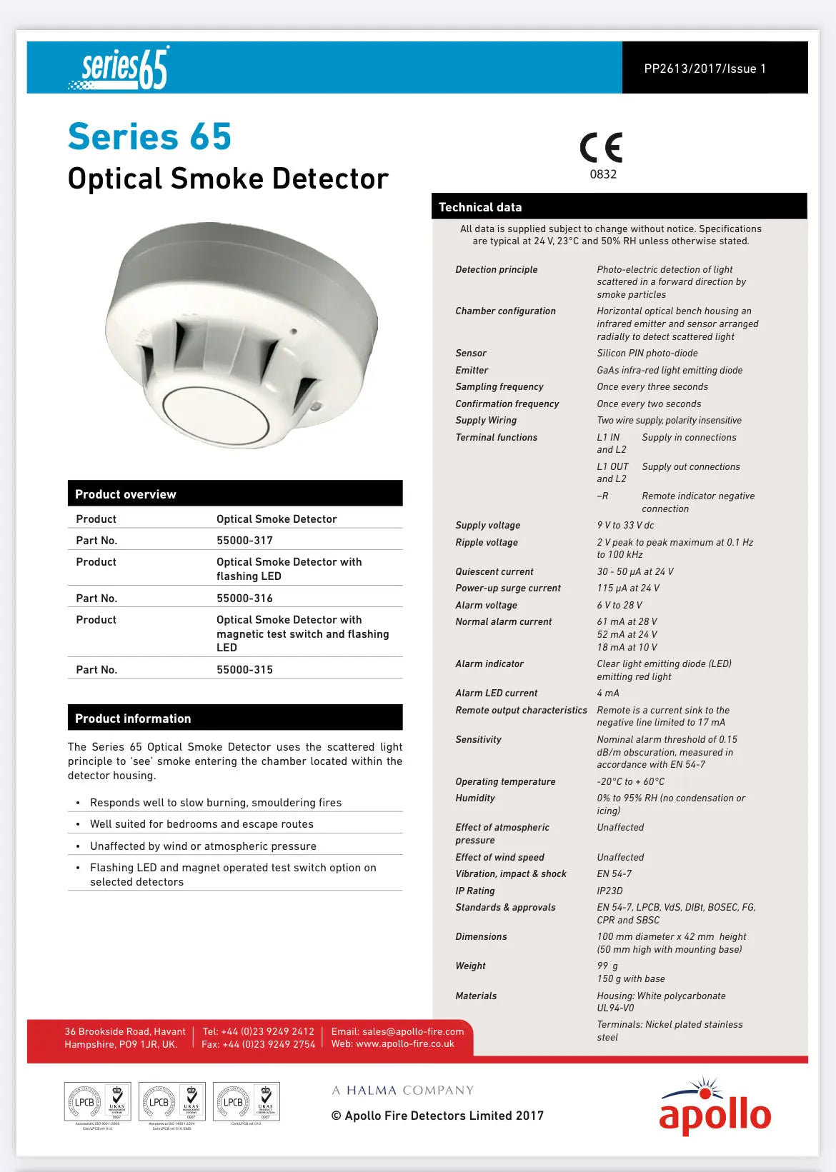 Series 65 Optical Smoke Detector - Ultimate Fire Safety Solution ...