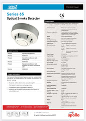 Apollo Series 65 S65 Optical Smoke Detector FIXES-HUB