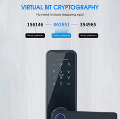 Automatic Door Smart Lock Digital Biometric Fingerprint Door Lock with 2 Key. FIXES-HUB