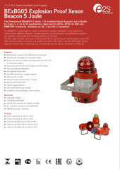BExBG05 Series Red Strobe Beacon 230 V ac Surface Mount Xenon Bulb IP67