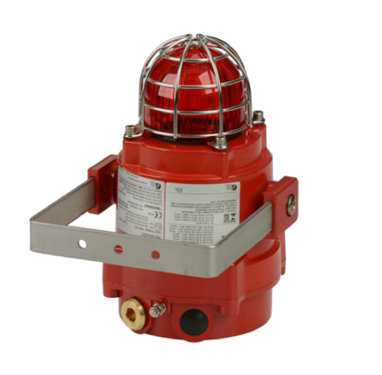 BExBG05 Series Red Strobe Beacon 230 V ac Surface Mount Xenon Bulb IP67