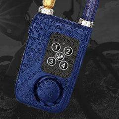 Bike Lock 110dB Waterproof Security Bicycle Cable Lock with Remote Control 4-Digit Password Motorcycle Burglar Alarm