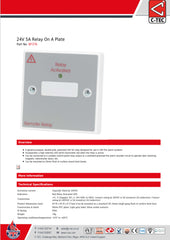 C-Tec 24V 5A Relay On a Plate Single Gang BF376